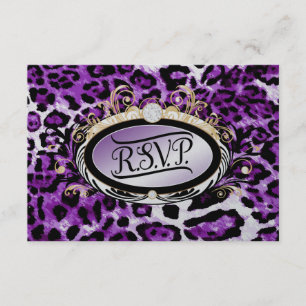 311 léopard pourpre de l'or opulent RSVP