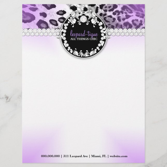 311 Leopard-Tique Purple Letterhead (Front)