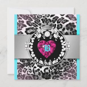 311-Leopard-Tique Queen of Hearts 21 Invitation