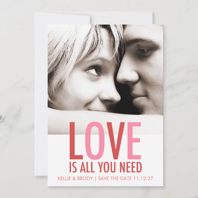 311 Love is All You Need Valentine Save the Date (Front)