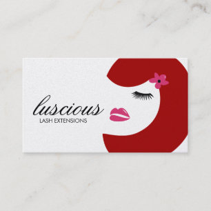 311 Luscious Lash Red   Premium Pearl Paper Appointment Card