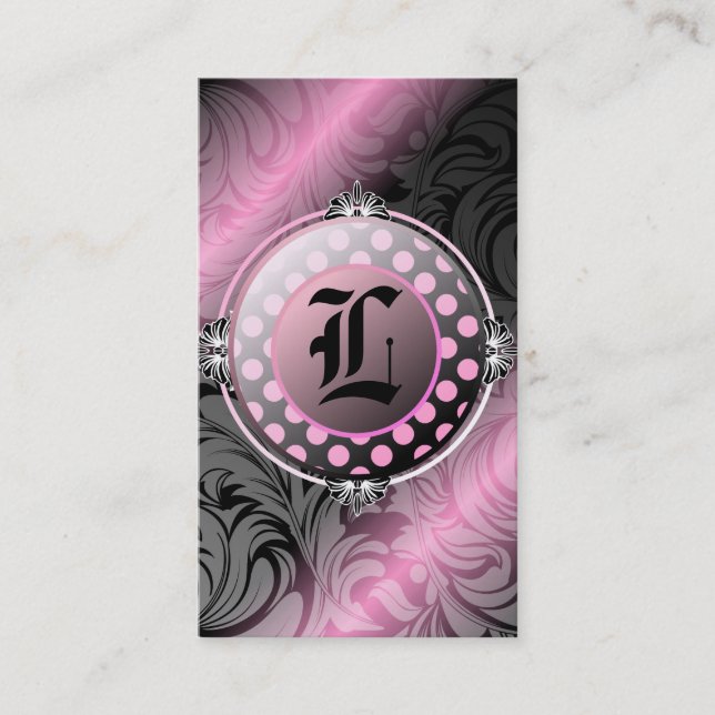 311-Luscious Molasses Monogram Business Card (Front)