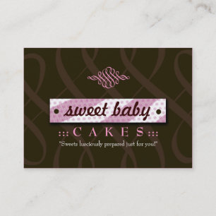 311-LUSCIOUS PINK & CHOCOLATE CHUBBY BUSINESS CARD