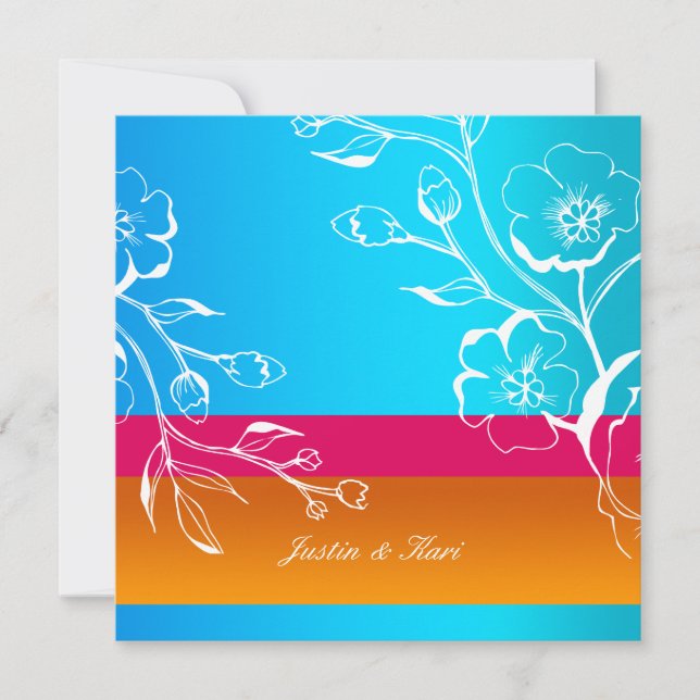 311-Lush Tropical Sunset Invitation (Front)