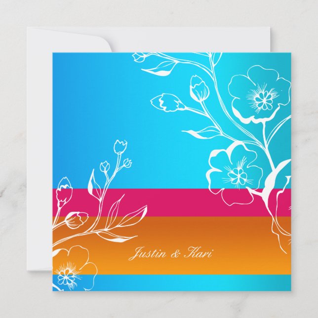 311-Lush Tropical Sunset Invitation (Front)