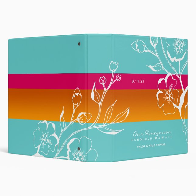 311-Lush Turquoise Floral Binder (Background)