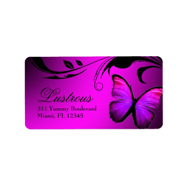 311 Lustrous Butterfly rose violet Étiquette (Devant)