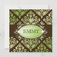 311-Luxuriously Lime Brown Damask 40 and Fabulous
