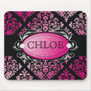 311-Luxuriously Pink Damask Mouse Pad