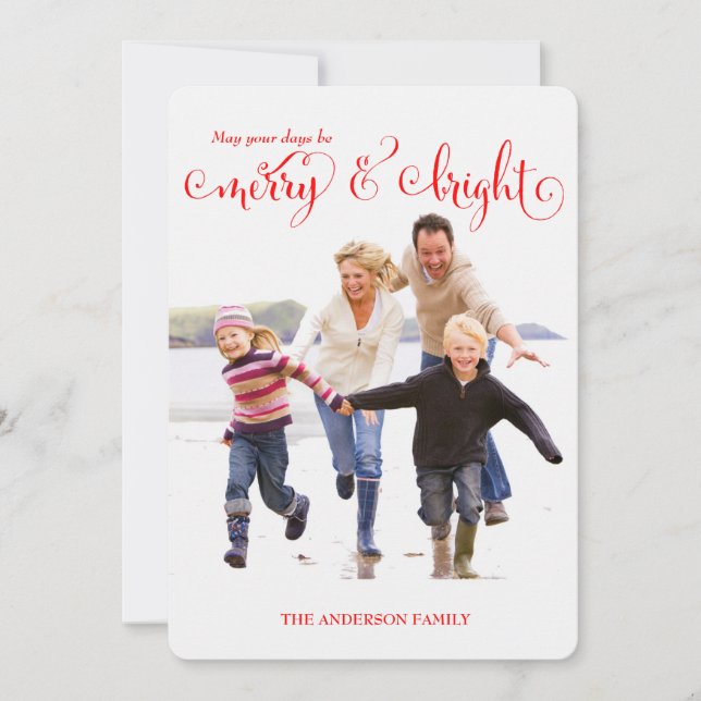311 Merry & Bright Red Holiday Carte photo (Devant)
