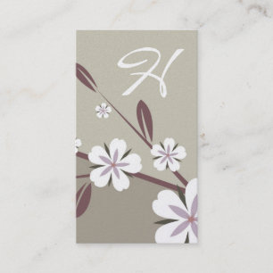 311-Metallic Platinum Blossom Beauty Green Business Card