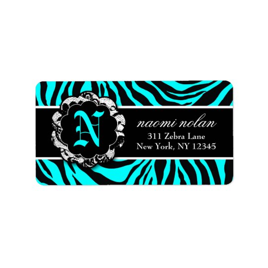 311 Naomi Zebra Print Platter Labels