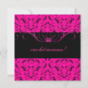 311-Night diVine Passion Pink Baby Shower Invitation