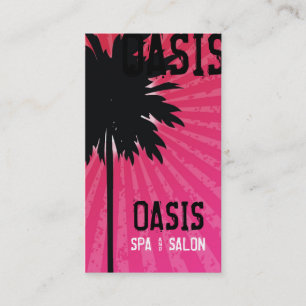 311 OASIS PALM TREE PINK BUSINESS CARD