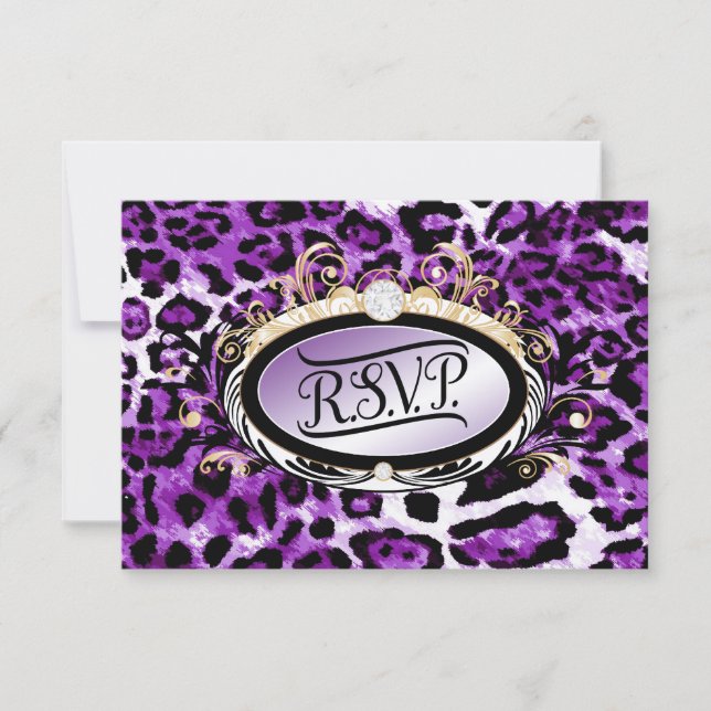 311 Opulent Gold Purple RSVP Leopard Metallic (Devant)