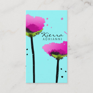 311-PASSIONATE POPPY | SUMMER SKY BUSINESS CARD