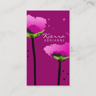 311-PASSIONATE POPPY | YELLOW BUSINESS CARD