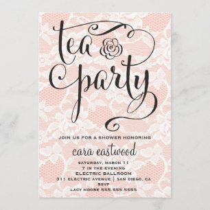 311 Peach Tea Party Invitation