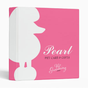 311 Pearl the Poodle Pet Grooming Binder