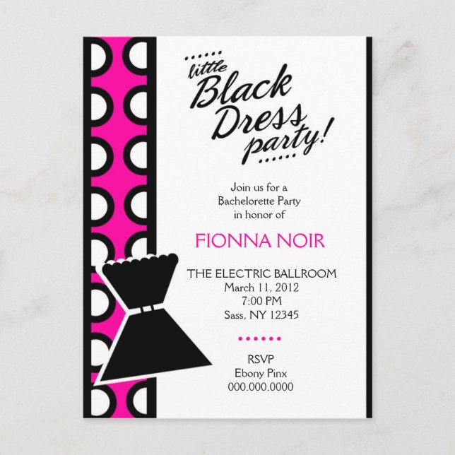 311 PETITE INVITATION DE ROBE NOIRE (Devant)
