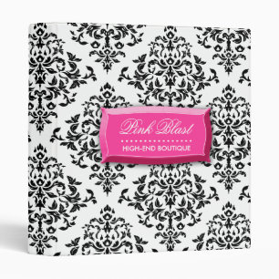 311-Pink Blast Damask Binder