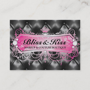 311 Pink Bliss Black Tuft Metallic Business Card