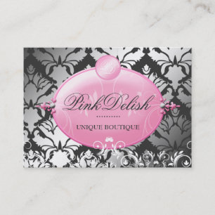 311 Pink Delish Version 2 Charcoal 3.5 x 2.5 Business Card