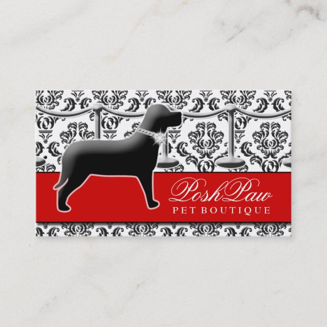 311 Posh Pet Red Carpet Business Card (Front)