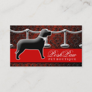 311 Posh Pet Red Carpet Crimson Fade Business Card