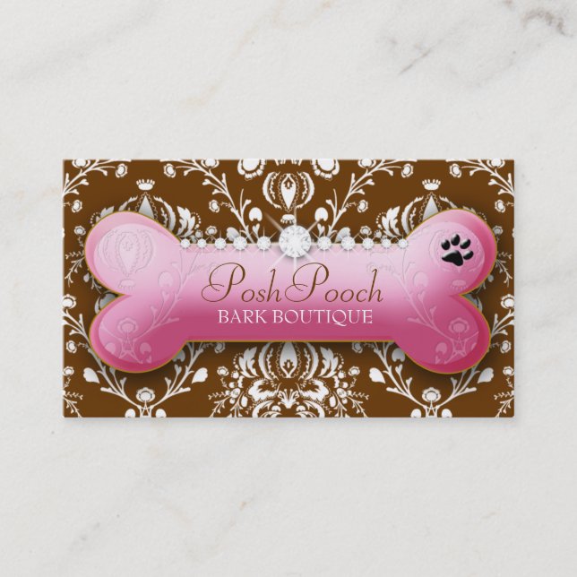 311 Posh Pooch Chocolate Lab Business Card (Front)