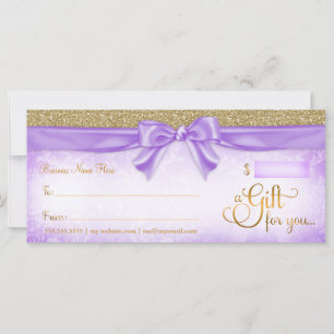 311 Purple Faux Glitter Gift Certificate