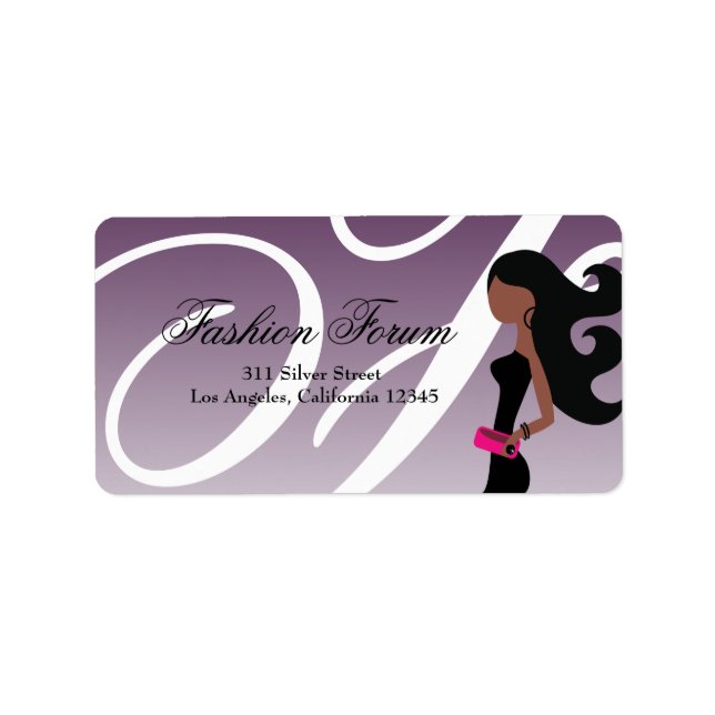 311 Sassy African American Fashionista Long Label (Front)