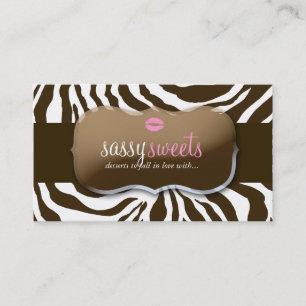 311 Sassy Sweets Zebra Business Card