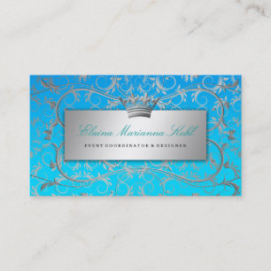 311 Silver Divine Blue Tropical Fade Business Card