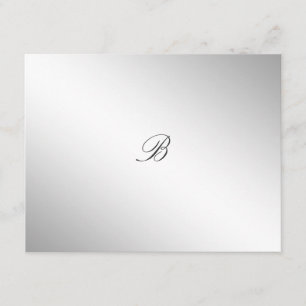311-Silver Divine Charcoal Grey RSVP card