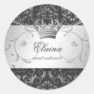 311-Silver Divine Charcoal Grey Sticker
