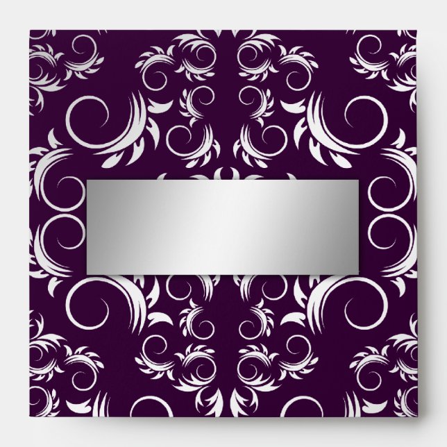 311 Silver Divine Eggplant Envelope SQUARE (Front)