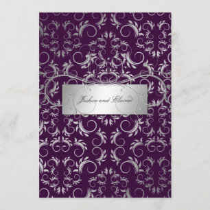 311-Silver Divine   Eggplant Invitation