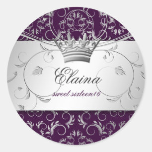 311-Silver Divine   Eggplant Sticker
