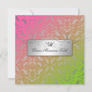 311-Silver Divine   Lollipop Sweet 16 Invitation