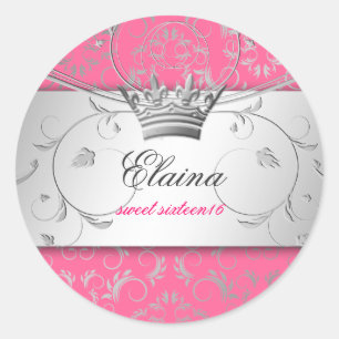 311-Silver Divine   Luscious Pink Sticker