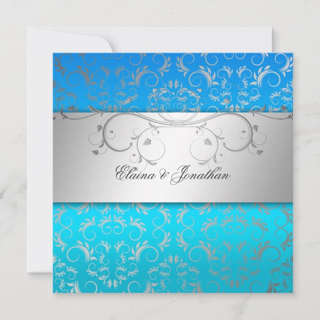 311-Silver Divine Tropical Fade No Crown Invitation (Front)