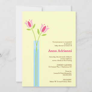 311-Simply Fresh Baby Shower   Cream Invitation