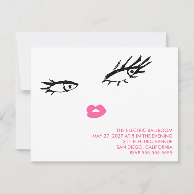 311 Smashing Lashes Invitations (Front)