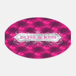 311 Snow Bliss Blush Tuft Oval Sticker