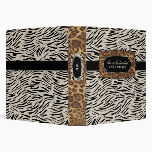 311-Sophisticated Jungle Zebra Binder