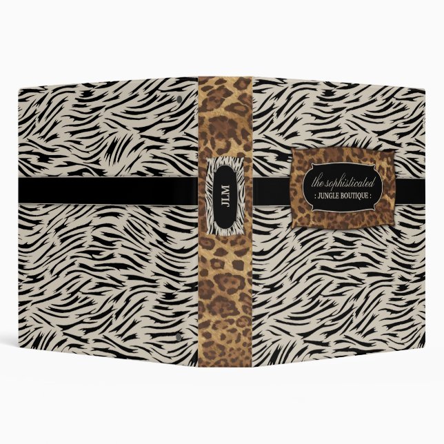 311-Sophisticated Jungle Zebra Binder (Background)