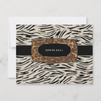 311-Sophisticated Jungle Zebra RSVP