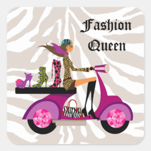 311 Stickers Mode Scooter femmes chaussures Zebra