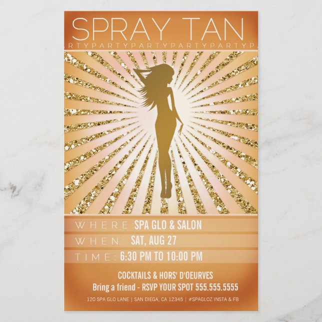 311 Sunburst Spray Tan Party Flyer (Front)